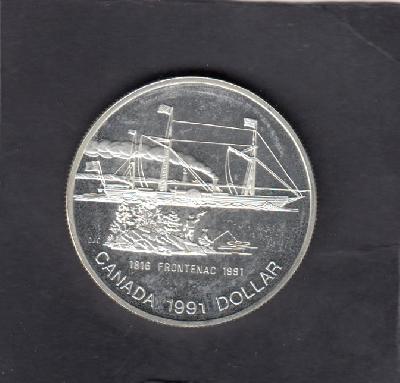Beschrijving: 1 Dollar  FRONTENAC  SHIP